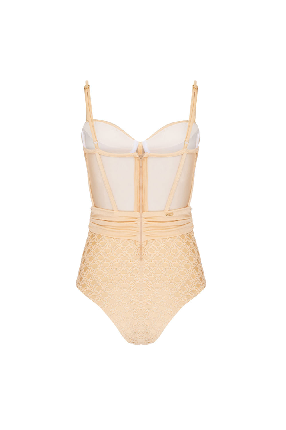 BODY CORSET LYCRA FEMME OFF WHITE