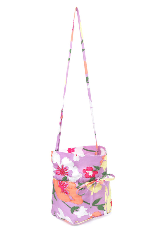BOLSA RETRÔ FLOWER LILAS