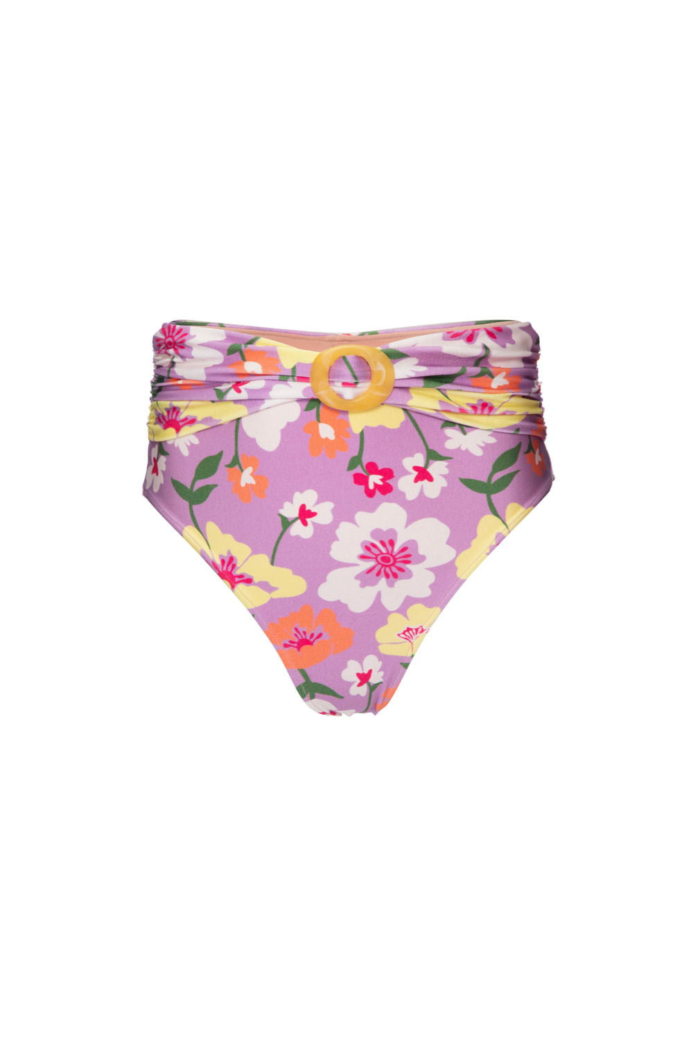 HOT PANTS FIVELA RETRÔ FLOWER LILAS