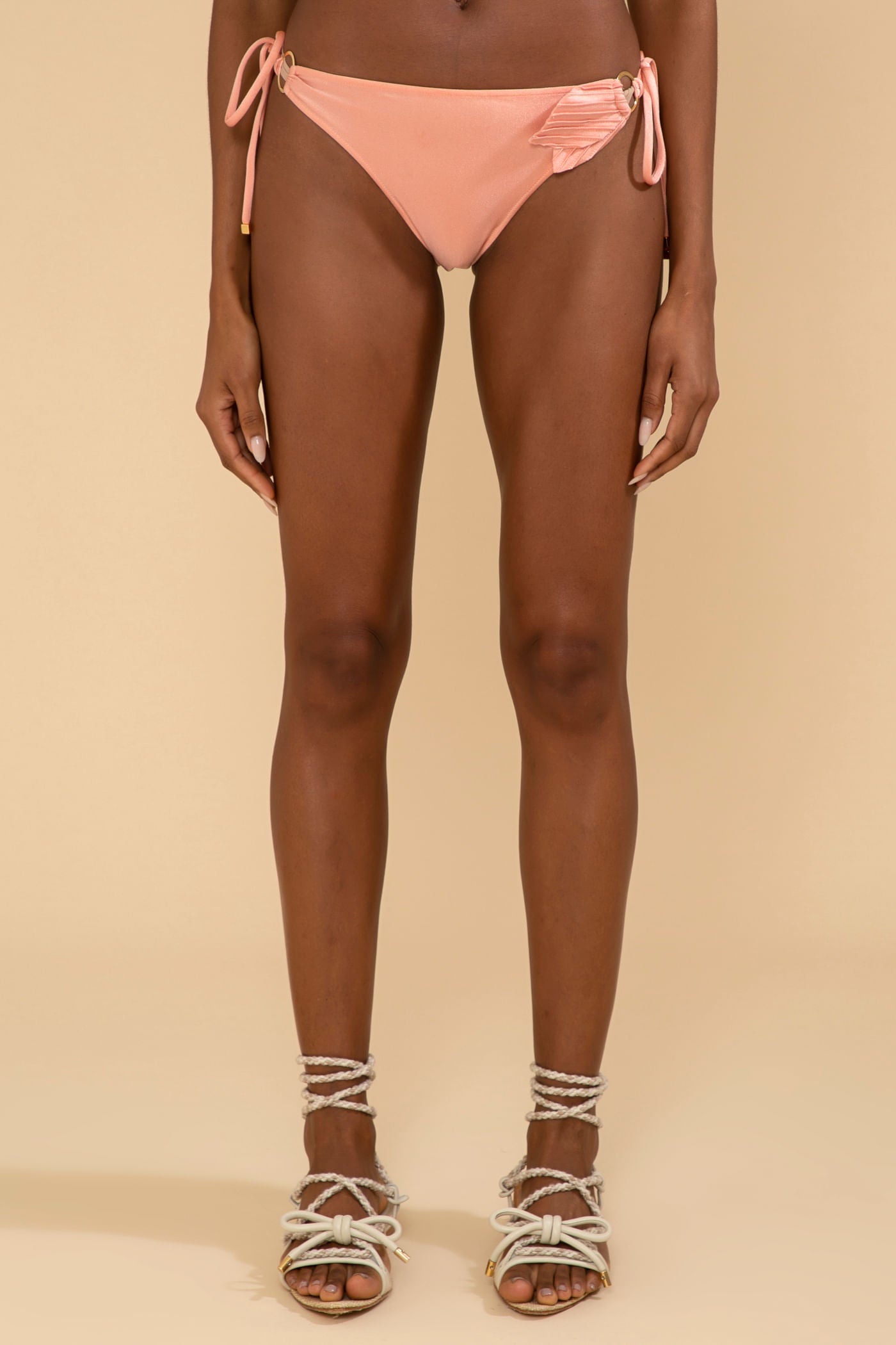 CALCINHA BIQUÍNI AMARRAÇÃO LYCRA FEMME CORAL