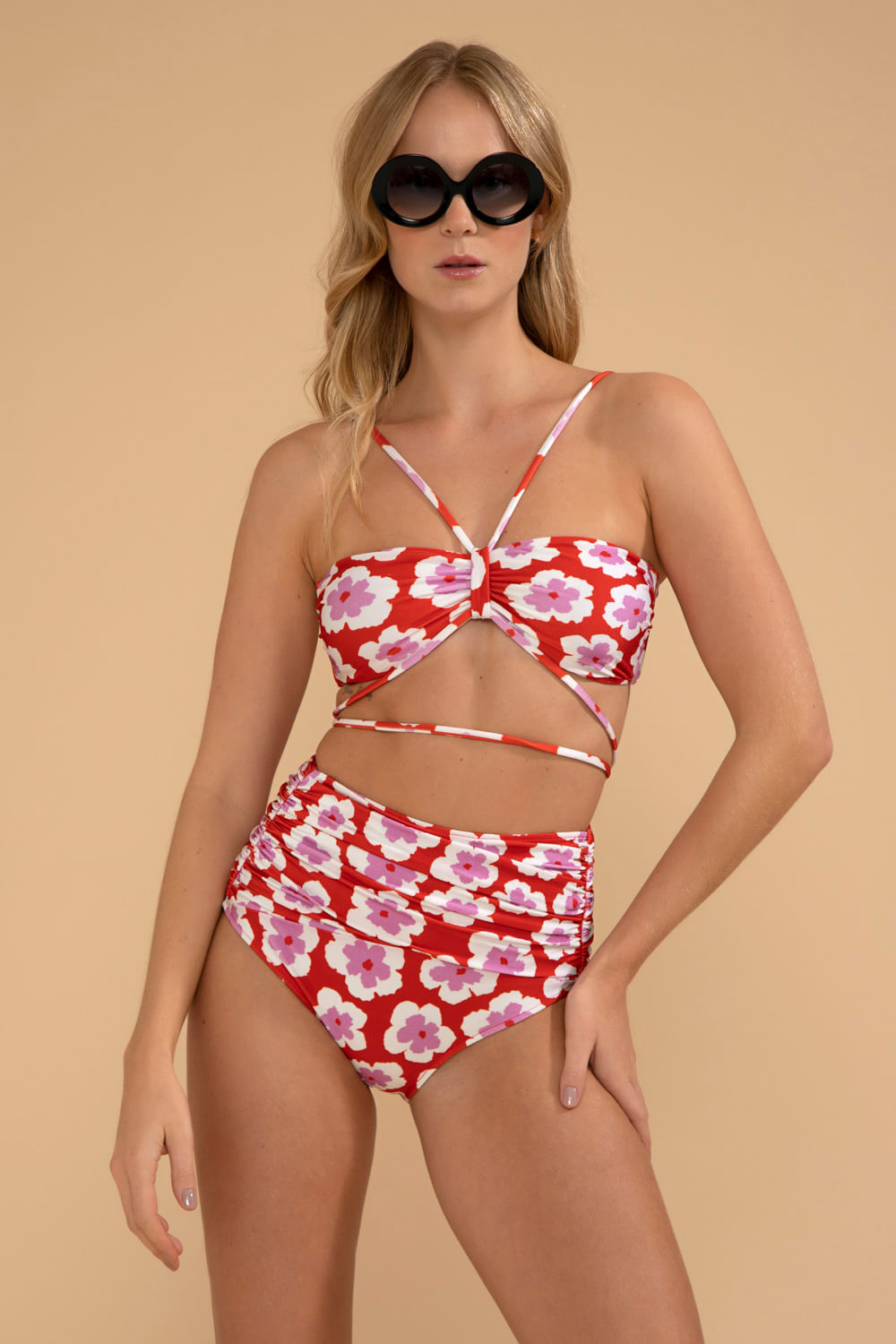 HOT PANTS FRANZIDO WIND FLOWER VERMELHO