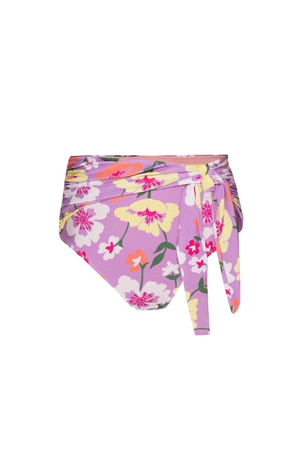 HOT PANTS AMARRAÇÃO RETRÔ FLOWER LILAS