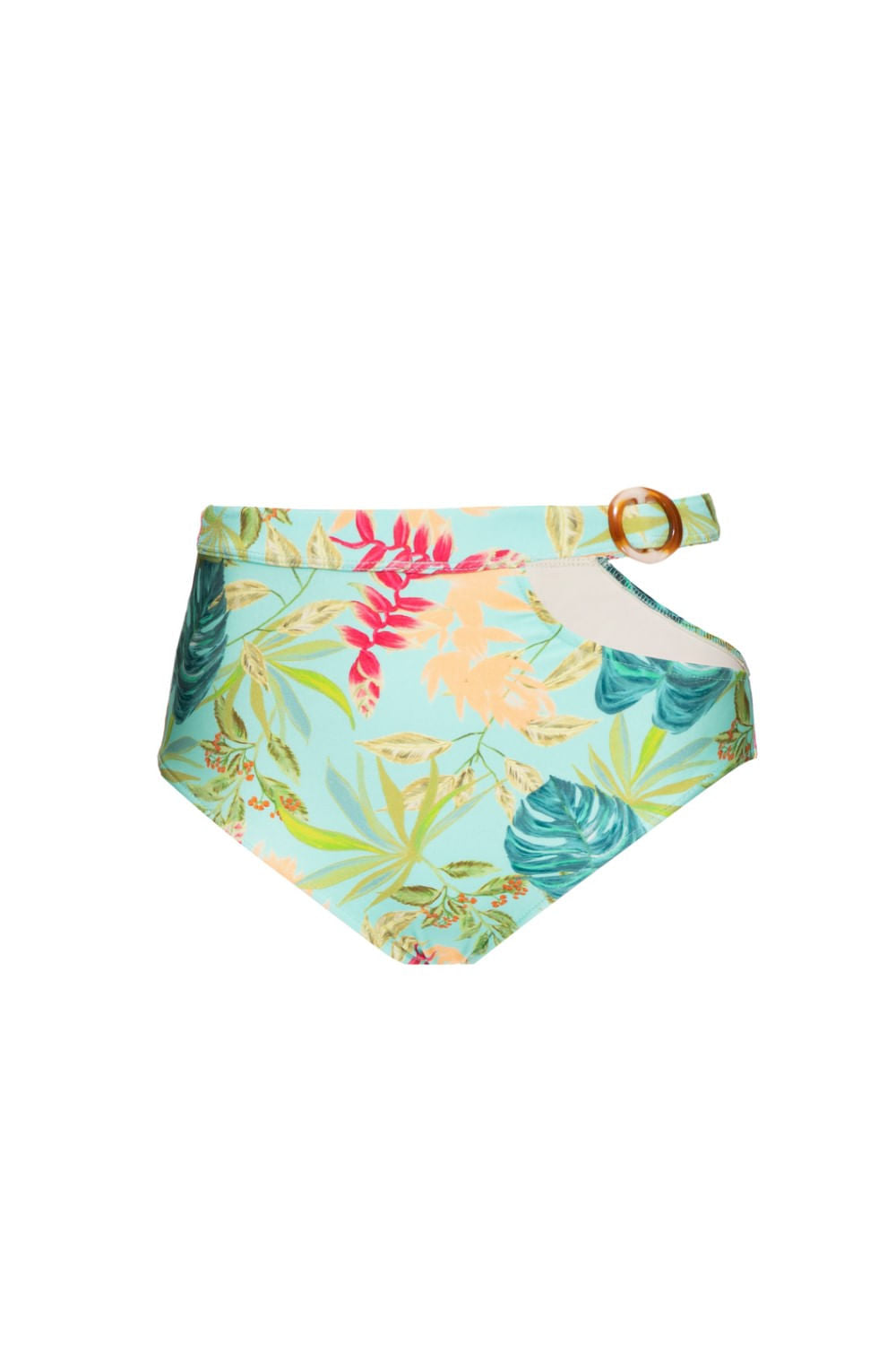 HOT PANTS RECORTE TROPICÁLIA VERDE