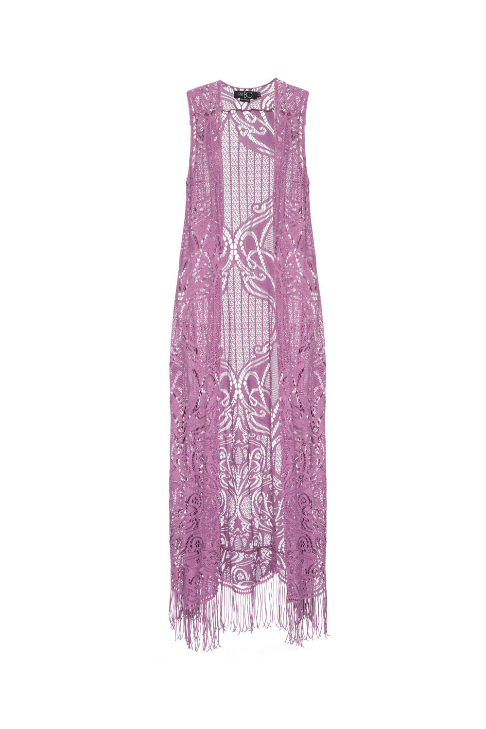 KIMONO LONGO RENDADO MALHA BASEL ORQUIDEA