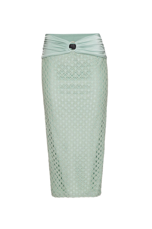 SAIA MÍDI ARGOLA LYCRA FEMME VERDE