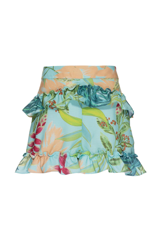 SHORT BABADO TROPICÁLIA VERDE
