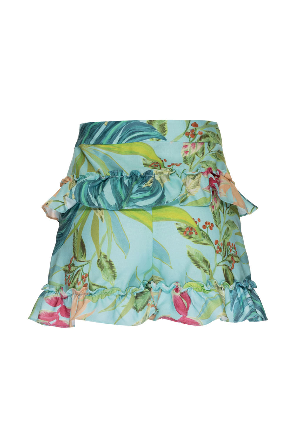 SHORT BABADO TROPICÁLIA VERDE