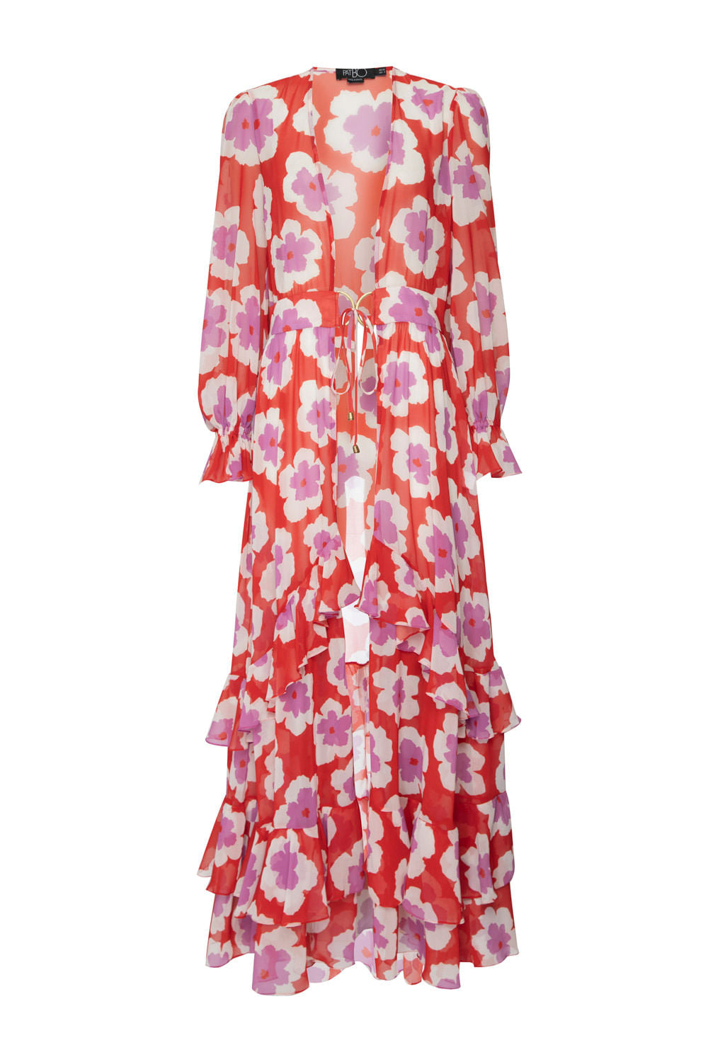 SAÍDA DE PRAIA MANGA LONGA WIND FLOWER VERMELHO