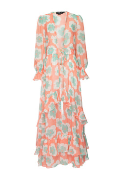 SAÍDA DE PRAIA MANGA LONGA WIND FLOWER CORAL