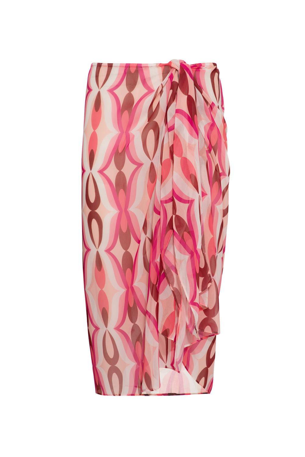 SAÍDA DE PRAIA MÍDI TWIST ROSA