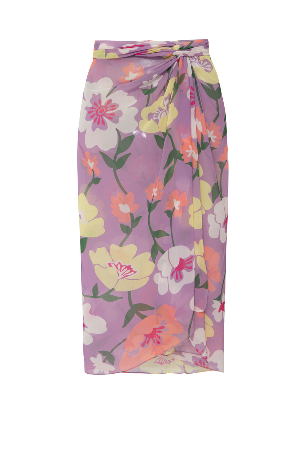 SAÍDA DE PRAIA MÍDI RETRÔ FLOWER LILAS