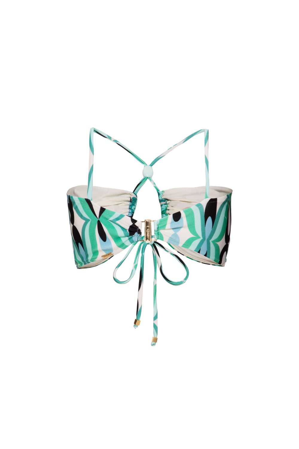 TOP BIQUÍNI FRANZIDO TWIST AZUL