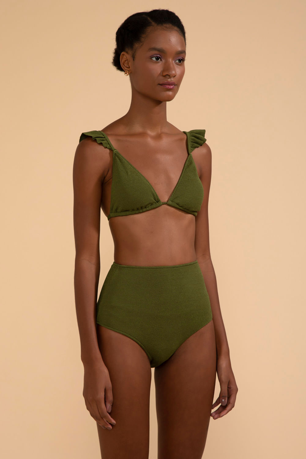 TOP BIQUÍNI ALÇA BABADO MALHA BASEL VERDE