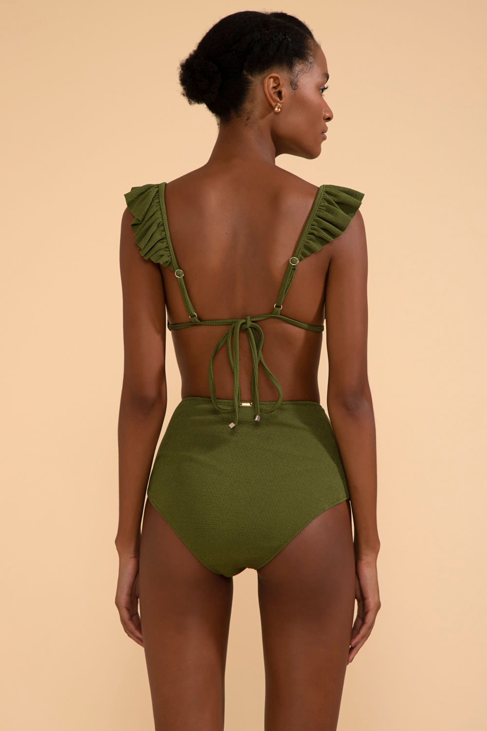 TOP BIQUÍNI ALÇA BABADO MALHA BASEL VERDE