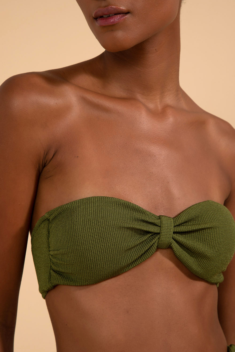 TOP BIQUÍNI SEM ALÇAS MALHA BASEL VERDE