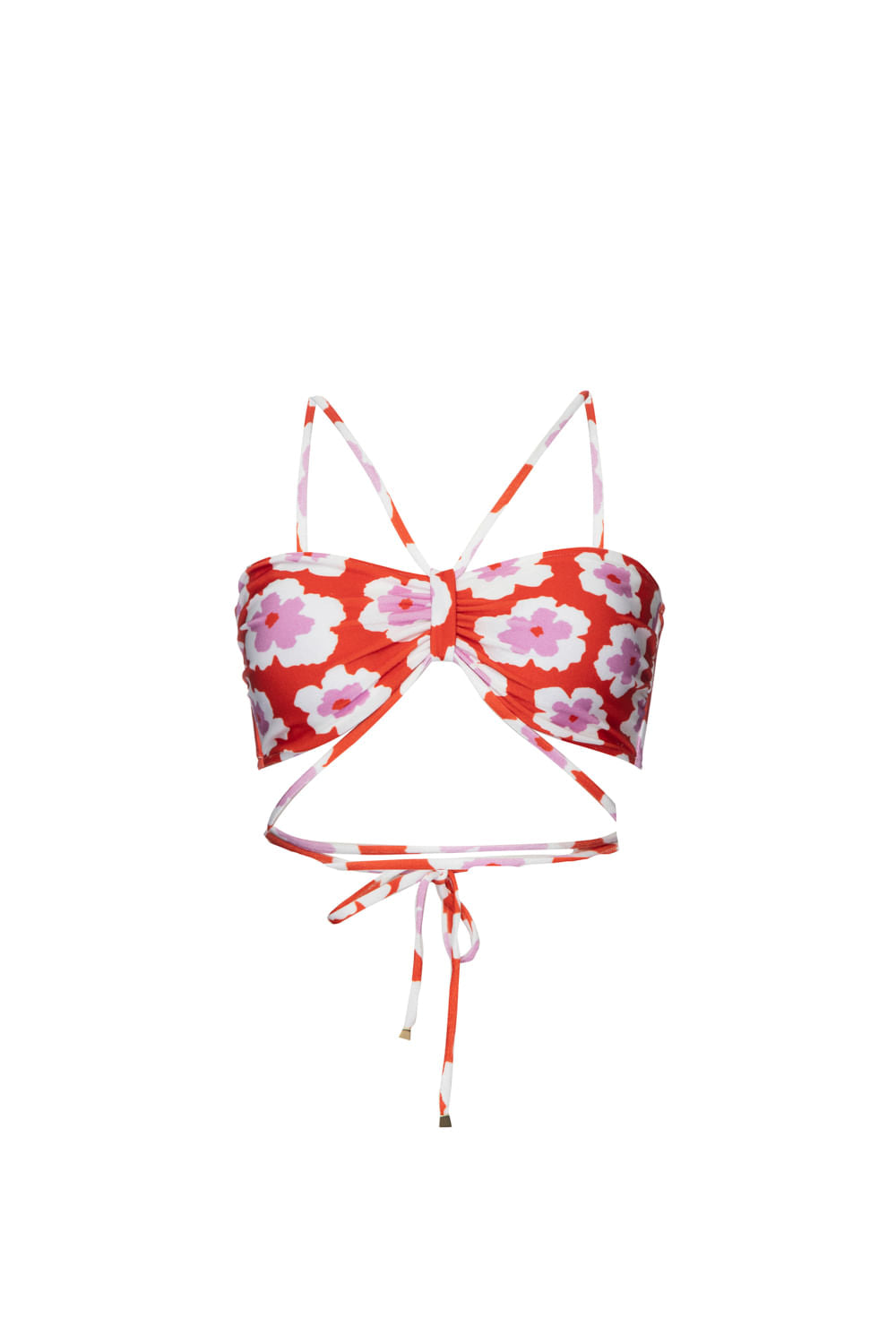 TOP DE BIQUÍNI AMARRAÇÃO WIND FLOWER VERMELHO