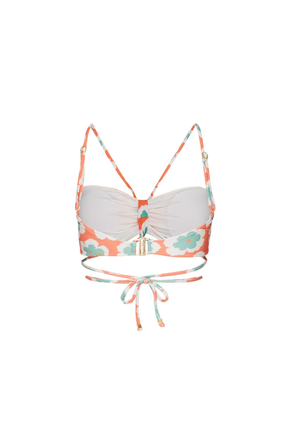 TOP DE BIQUÍNI AMARRAÇÃO WIND FLOWER CORAL