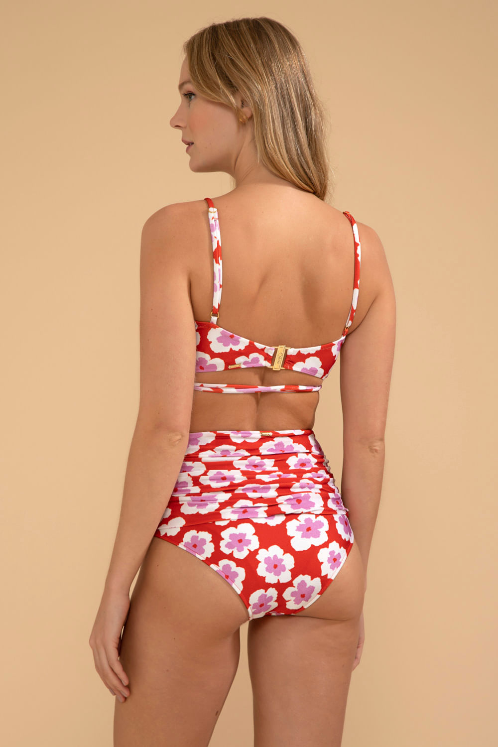 TOP DE BIQUÍNI AMARRAÇÃO WIND FLOWER VERMELHO