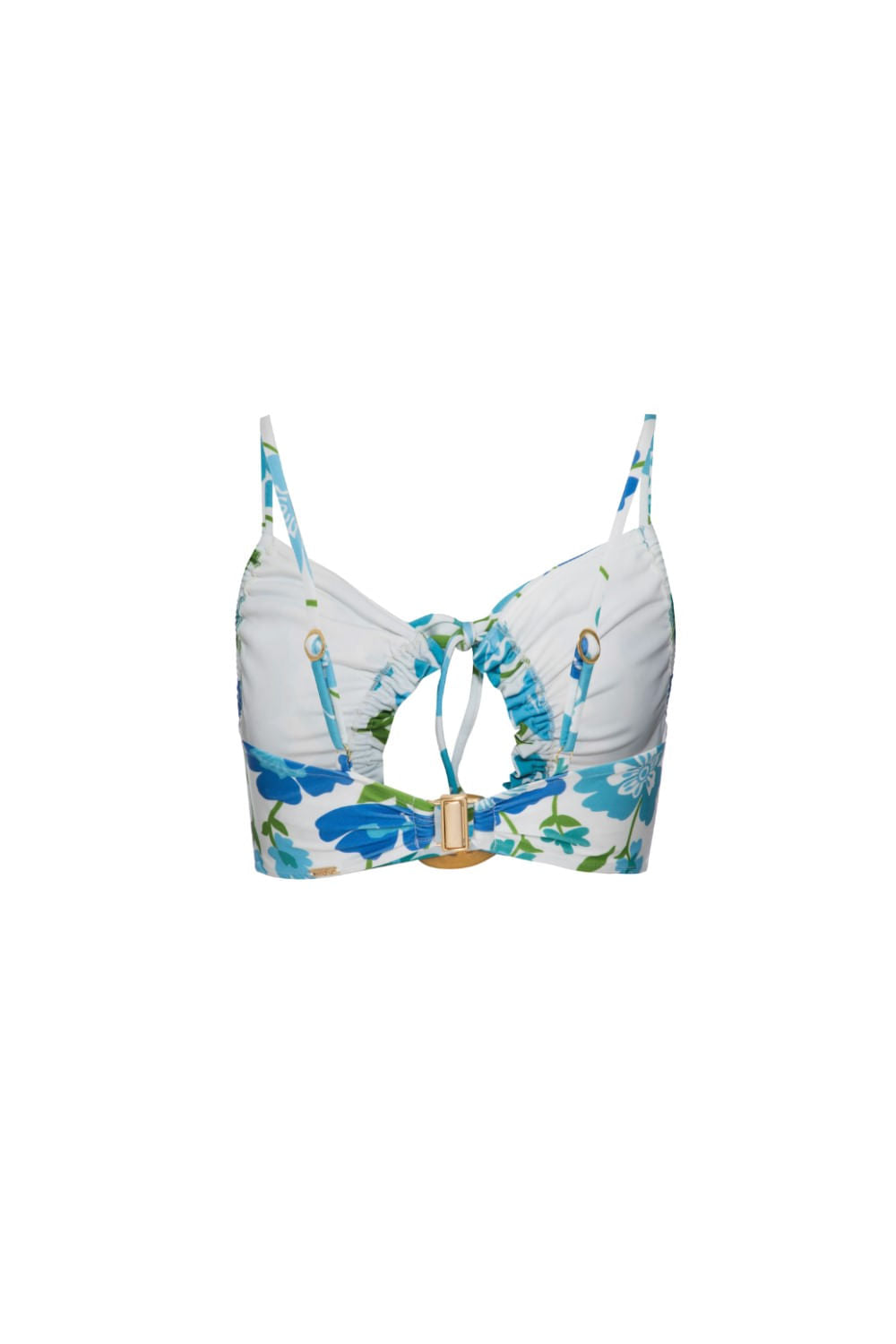 TOP BIQUÍNI FIVELA RETRÔ FLOWER OFF WHITE