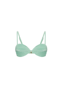 TOP BIQUÍNI NERVURAS LYCRA FEMME VERDE
