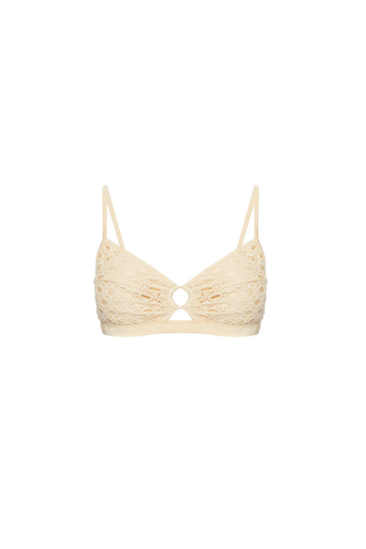 TOP BIQUÍNI ARGOLA LYCRA FEMME OFF WHITE