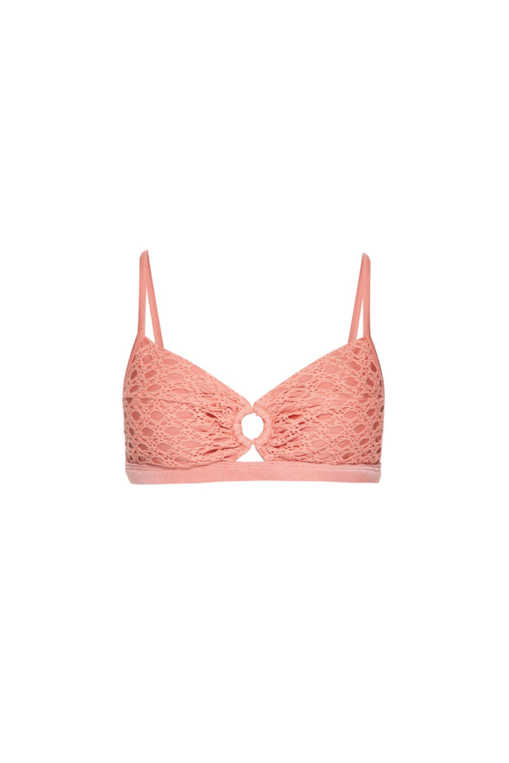 TOP BIQUÍNI ARGOLA LYCRA FEMME CORAL