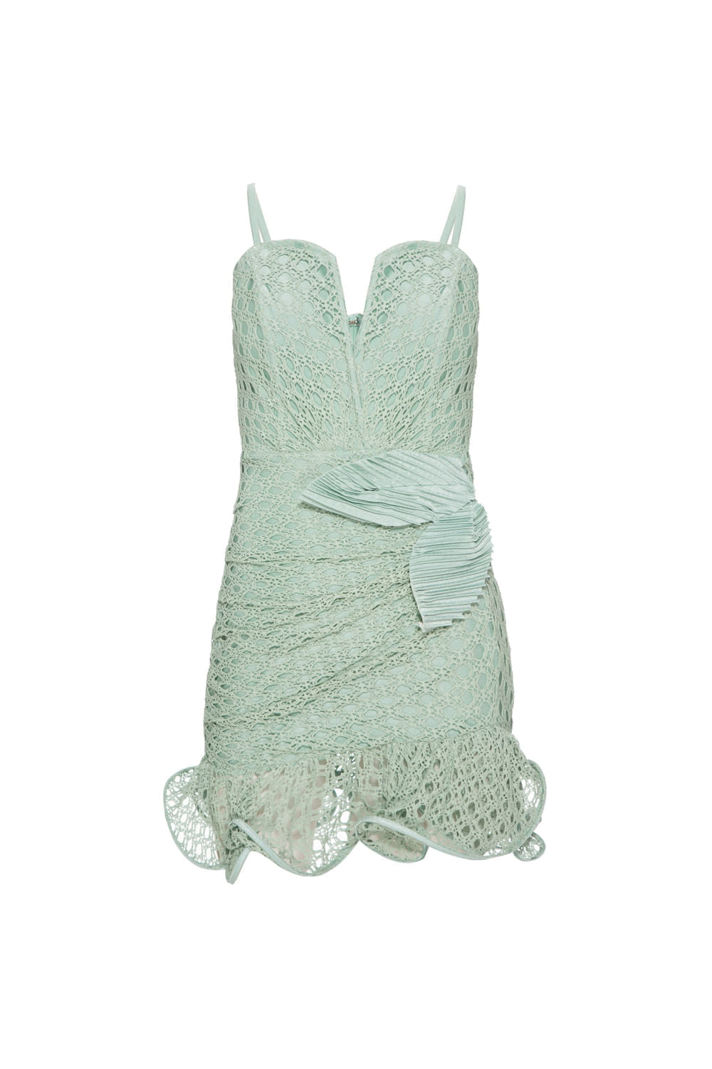 VESTIDO CURTO FOLHAS LYCRA FEMME VERDE