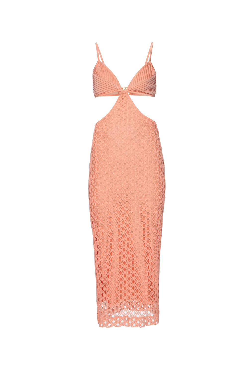 VESTIDO MÍDI LYCRA FEMME CORAL