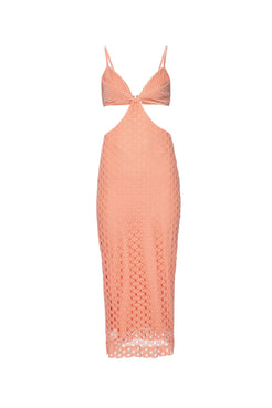 VESTIDO MÍDI LYCRA FEMME CORAL