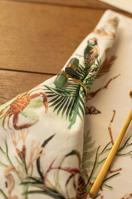 KIT GUARDANAPOS PÁSSARO MAR TROPICAL UNICA