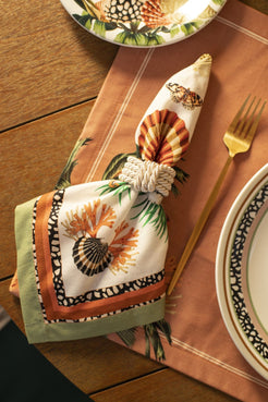 KIT GUARDANAPOS CONCHAS MAR TROPICAL  UNICA