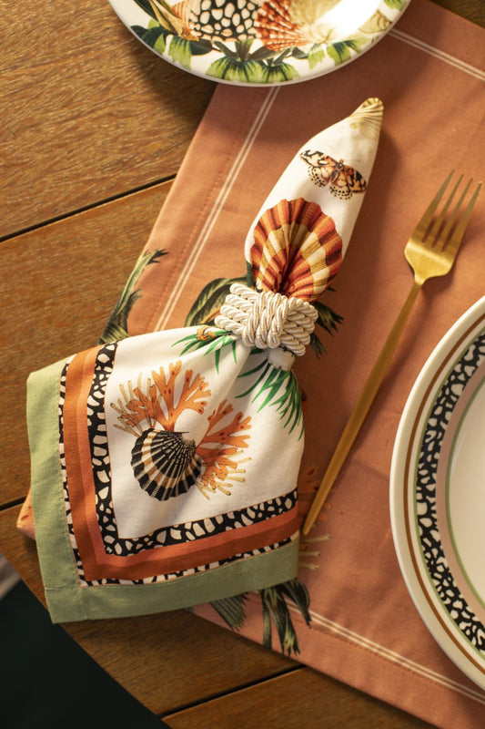 KIT GUARDANAPOS CONCHAS MAR TROPICAL  UNICA