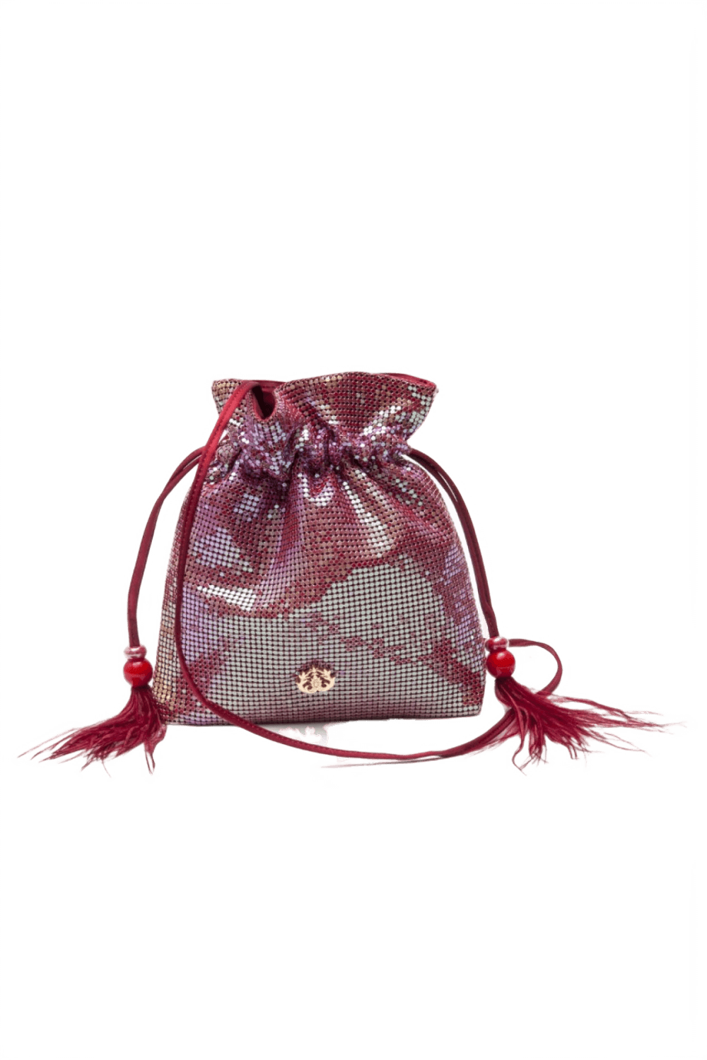 Bolsa bucket malha metálica sunset