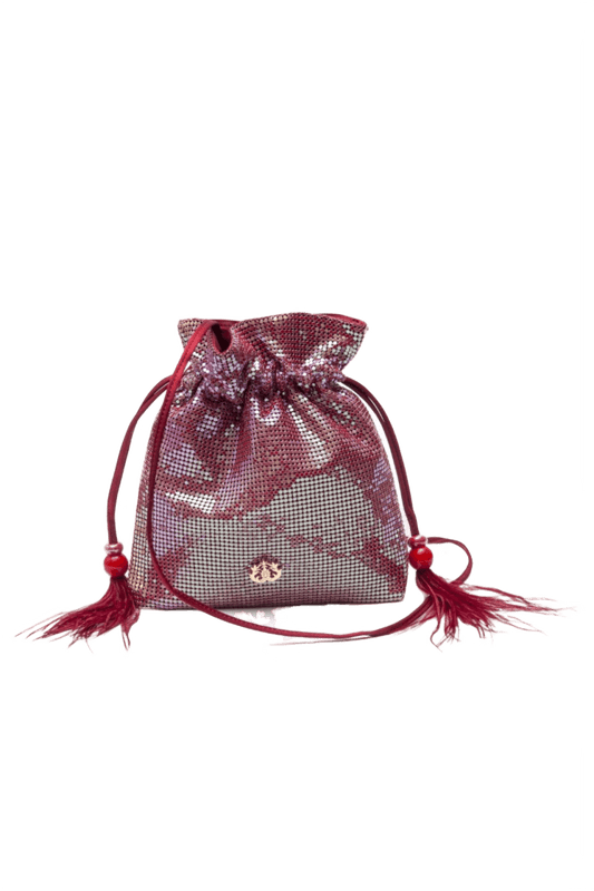 Bolsa bucket malha metálica sunset