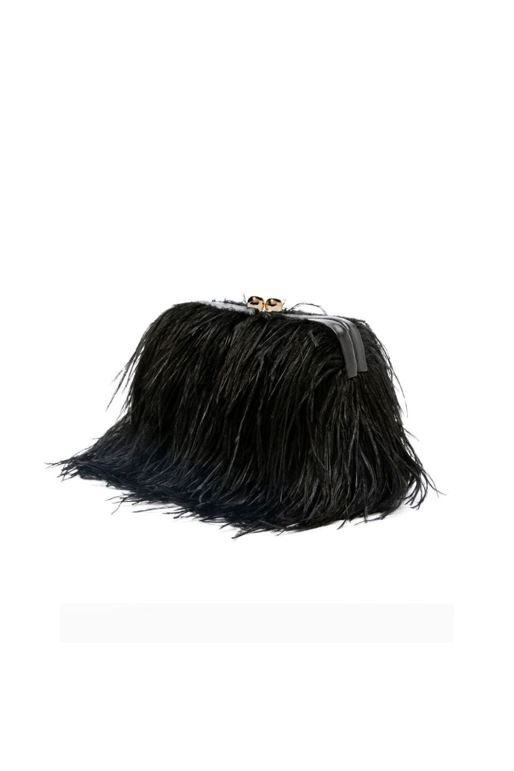 BOLSA CHARLOTTE FEATHER PRETO