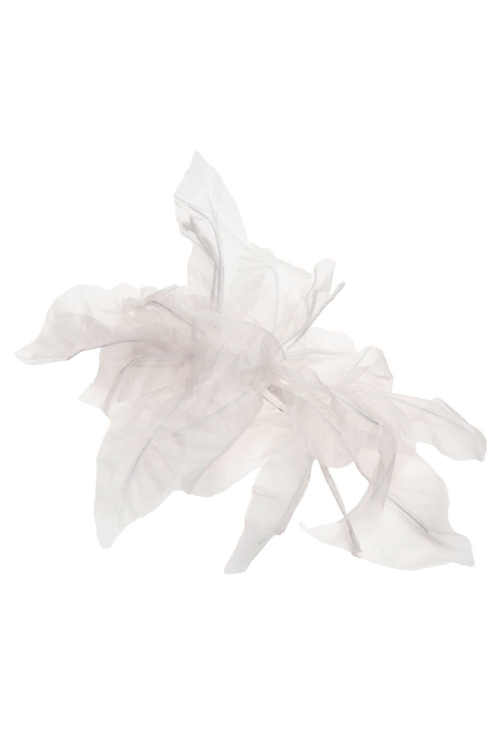 BROCHE FLOR ORIGAMI ORGANZA OFF WHITE