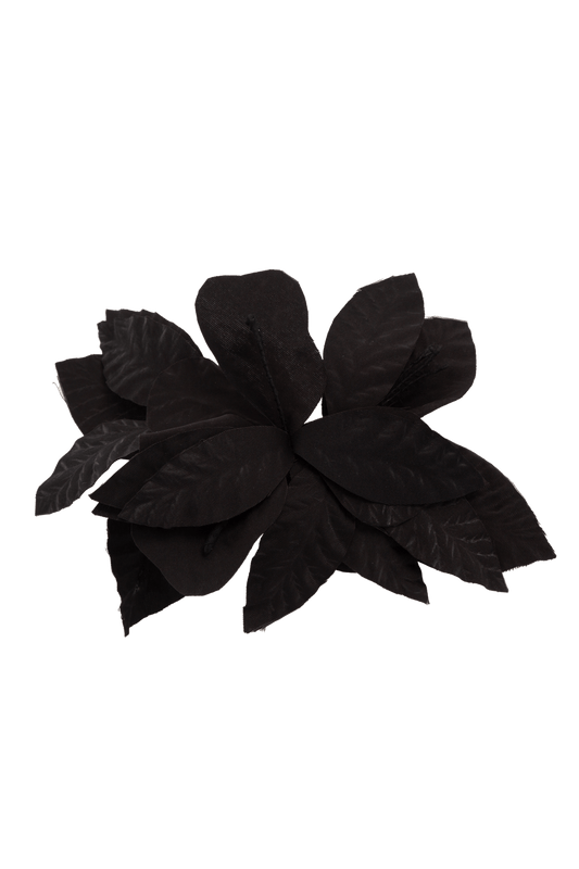 BROCHE FLOR ORIGAMI MIKADO PRETO