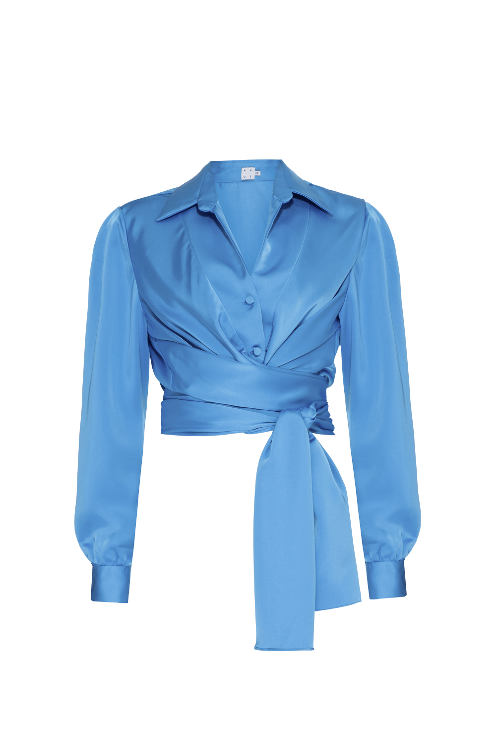 CAMISA TRANSPASSADA CETIM MONALISA CELESTE