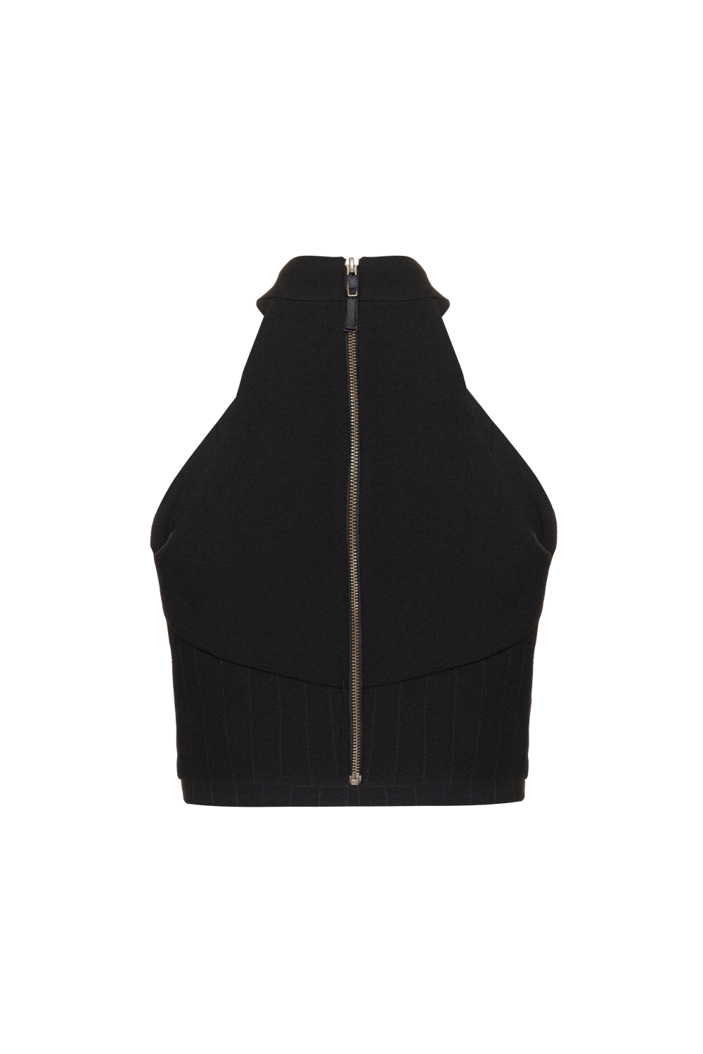 TOP CROPPED FRENTE ÚNICA LOYAL CREPE PRETO