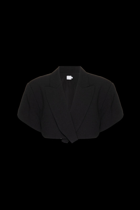 TOP BLAZER TRANSPASSADO LOYAL CREPE PRETO