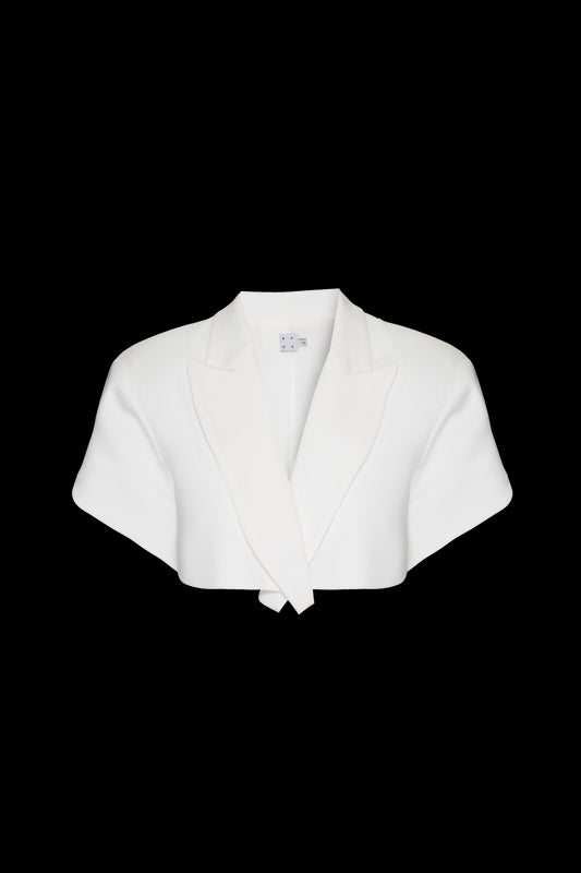 TOP BLAZER TRANSPASSADO LOYAL CREPE OFF WHITE