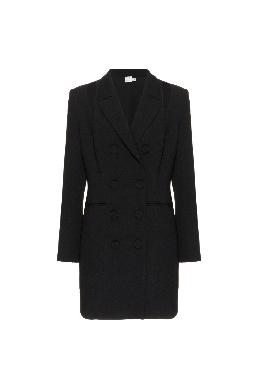 VESTIDO CURTO BLAZER TRANSPASSADO LOYAL CREPE PRETO