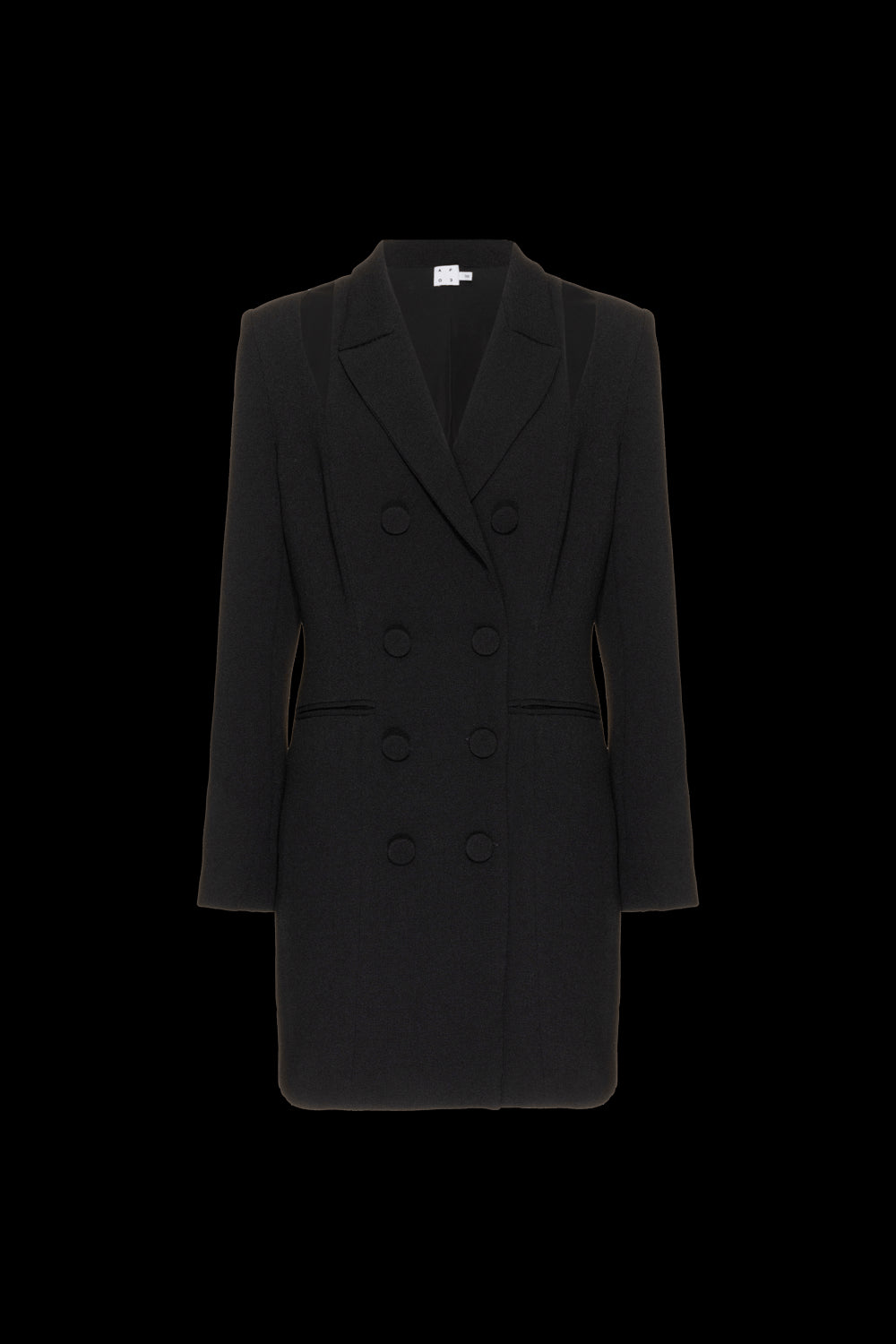 VESTIDO CURTO BLAZER TRANSPASSADO LOYAL CREPE PRETO