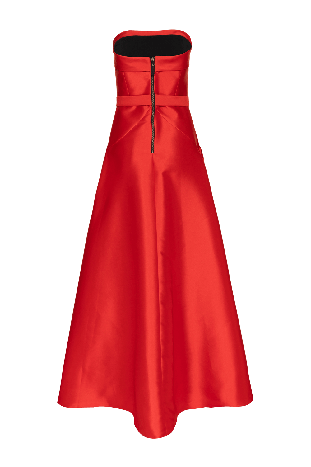 VESTIDO LONGO PREGAS ÉTOILE MIKADO VERMELHO