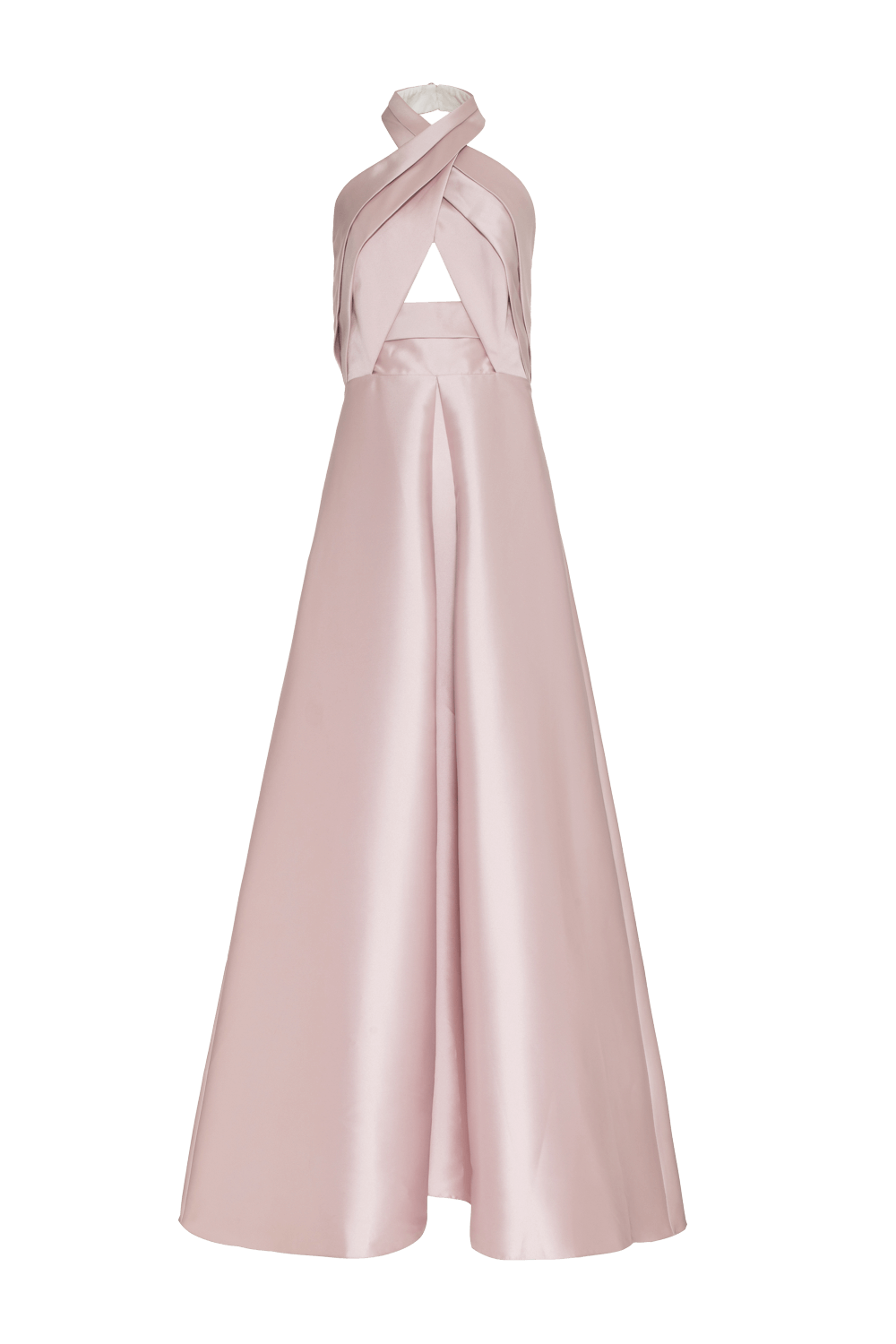 VESTIDO LONGO FRENTE ÚNICA ÉTOILE MIKADO ROSE