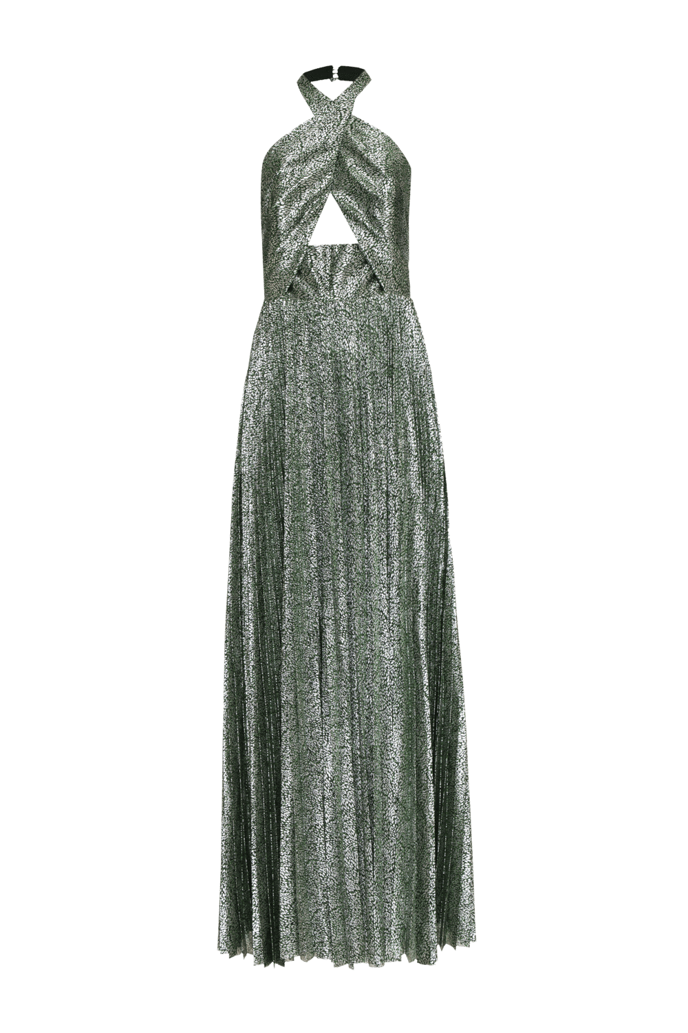 VESTIDO LONGO FRENTE ÚNICA TULE ZOE VERDE