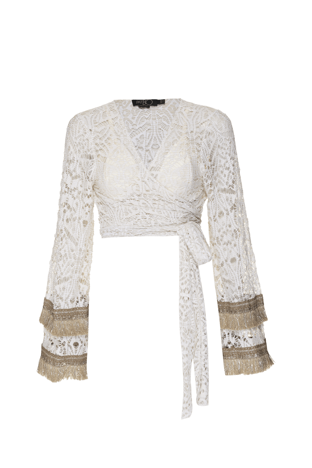 BLUSA FRANJAS TELA LUREX FLASH OFF WHITE