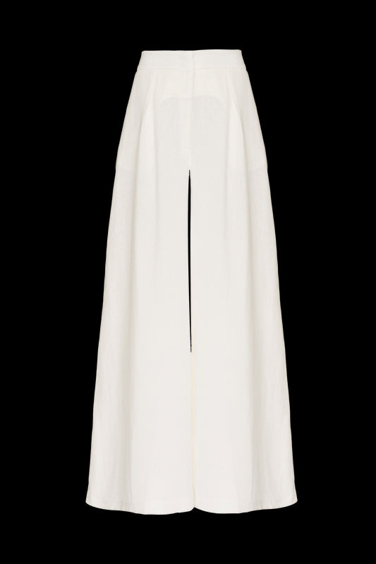 CALÇA AMPLA LINHO JOY OFF WHITE