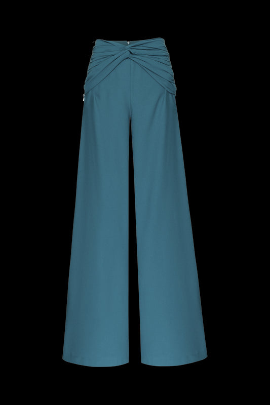 CALÇA AMPLA CREPE DESIRE VERDE