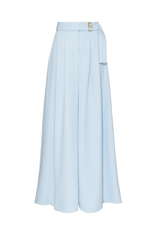 CALÇA AMPLA CREPE DUAL DREAM AZUL